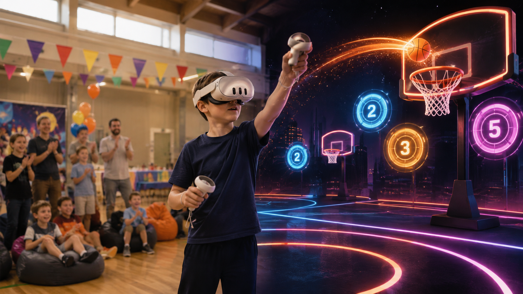 Kosár és pontverseny VR élmény